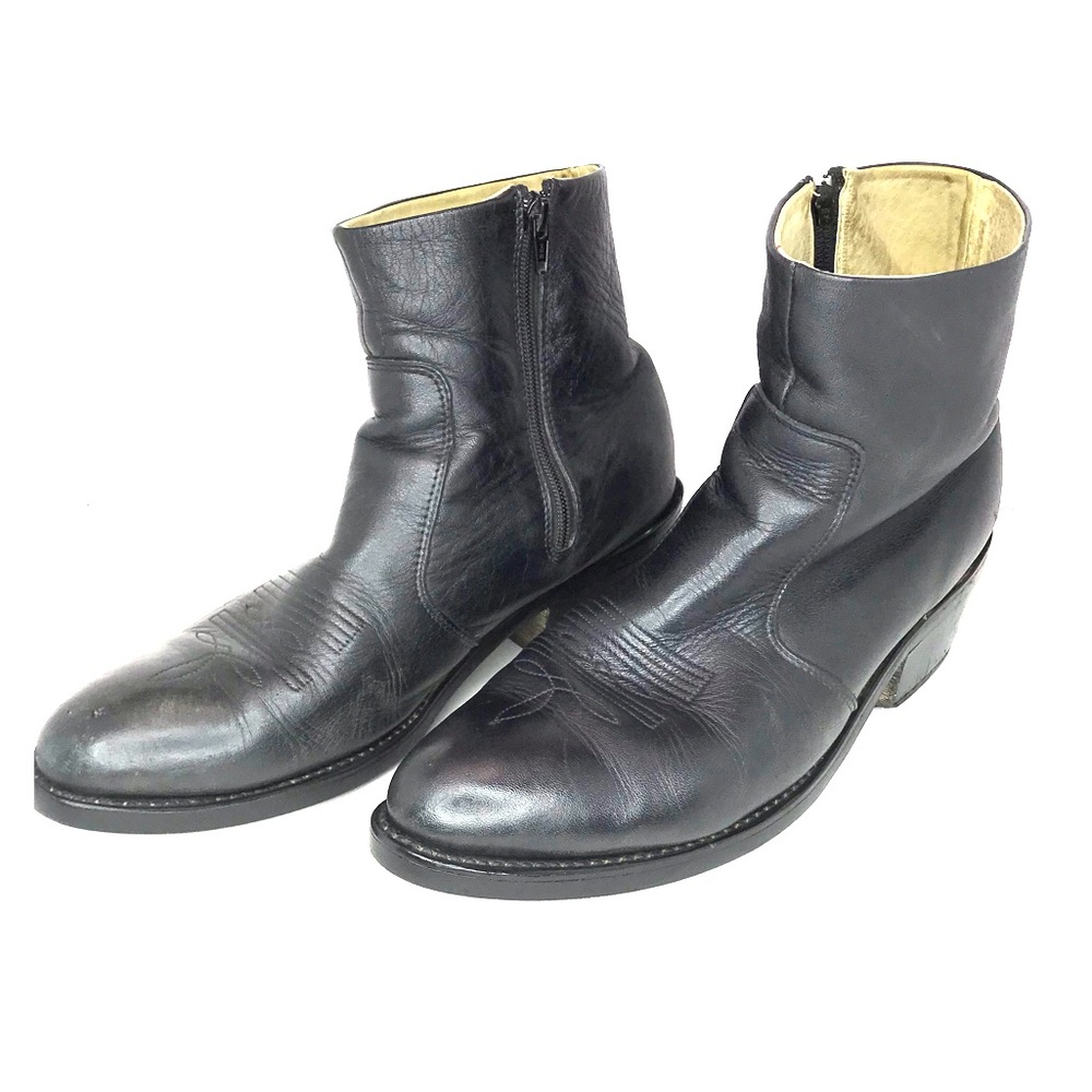 Vintage Durango Size 10 Zipper Cowboy Ankle Boots